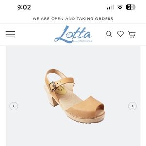 Lotta from Stockholm peep toe used highwood clogs size 36